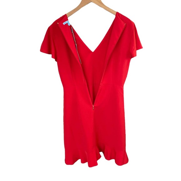Draper James Red V-Neck Ruffle Mini Dress - Picture 6 of 9